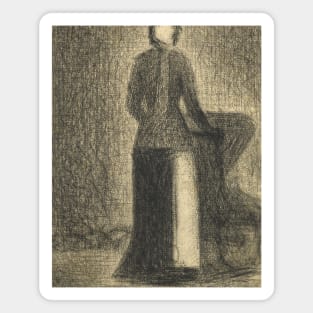 Nurse with a Child's Carriage by Georges-Pierre Seurat Magnet